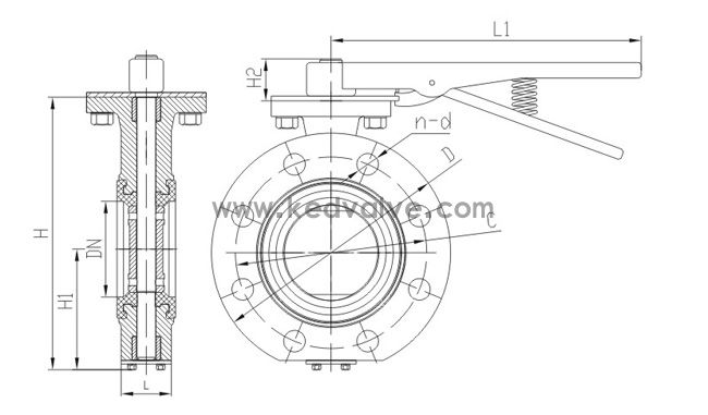 船用手柄法蘭蝶閥GB/T3036-94