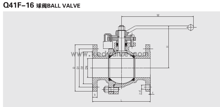 船用法蘭碳鋼球閥(圖1)