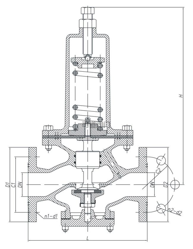 船用青銅減壓閥CB/T3656-1994(圖1)