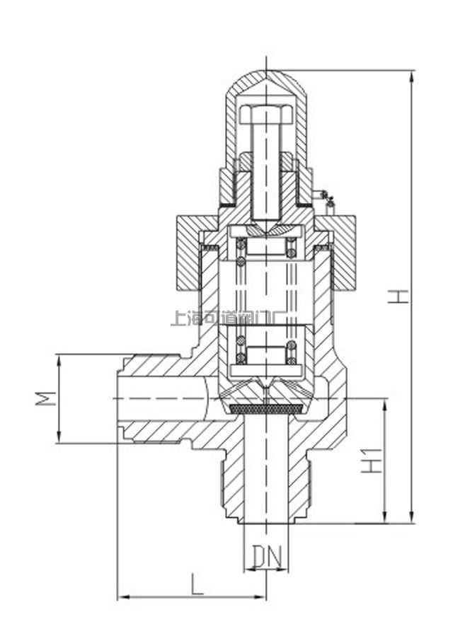 船用外螺紋直角液體安全閥CB907-94 (圖1)