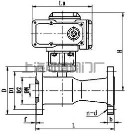 電動高溫球閥結構圖