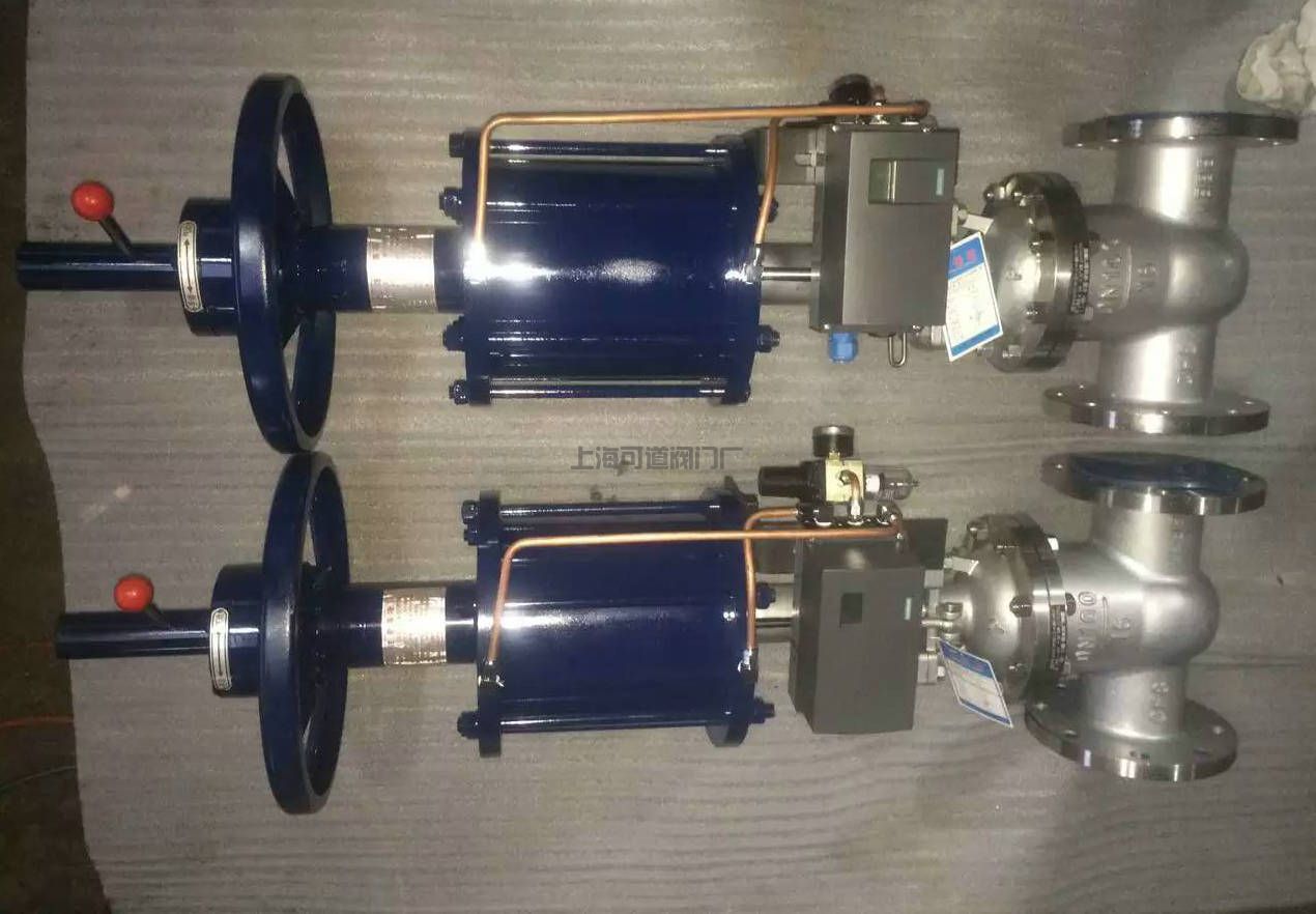 氣動帶手動閘閥廠家尺寸圖片說明書3