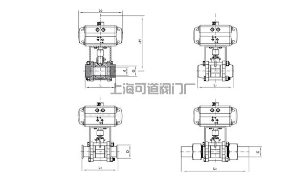 Q611F/Q641F三片式氣動(dòng)球閥