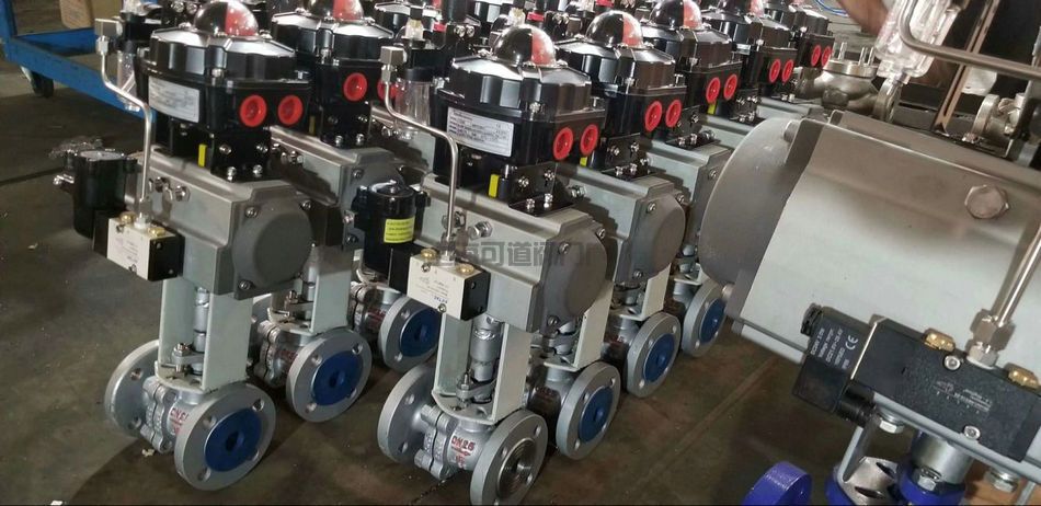 氣動法蘭球閥,不銹鋼氣動法蘭球閥實物圖片